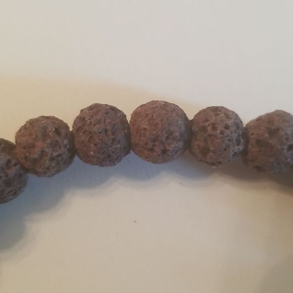 Mens One Of A Kind Plum Dyed Lava Expansion Bracelet Custom Made 8" - Picture 5 of 7